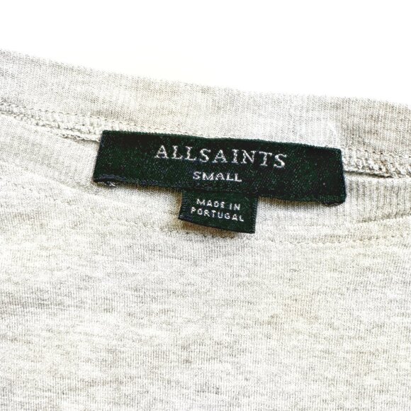 <All Saints> Esther Cold-Shoulder Grey Jersey Dress - Picture 2 of 16